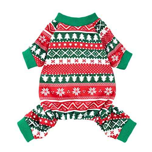 Dog Christmas Outfit (Christmas-Stripes / Medium)