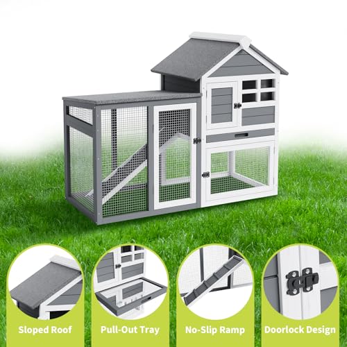 Rabbit Hutch 2 (gray / No wheels)