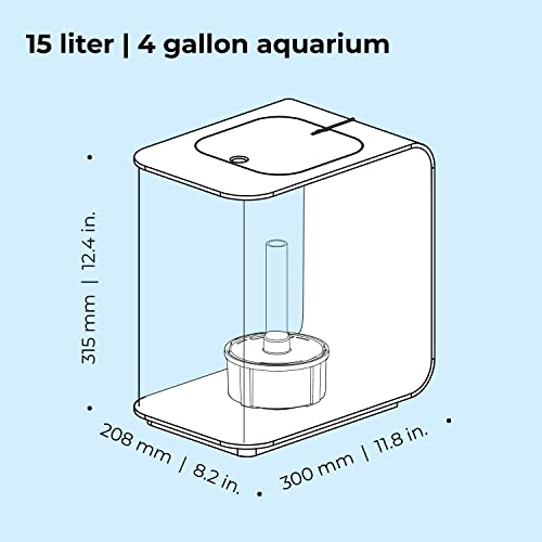 Flow 15 Acrylic 4 (4 Gallon / White with LED Lighting)