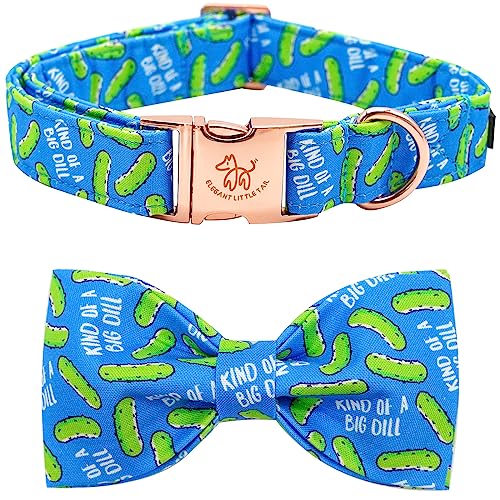 Dog Collar with Bow Tie (Dill Pickles / X-Small (Pack of 1))