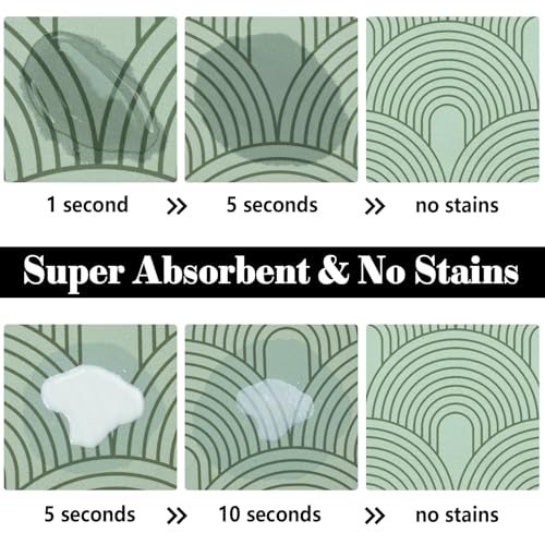 Dog Food Mats for Floors Absorbent (S(12"×20") / 01-Green)