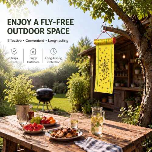 2 Pcs Giant Flypaper Fly Traps (Yellow and Green)