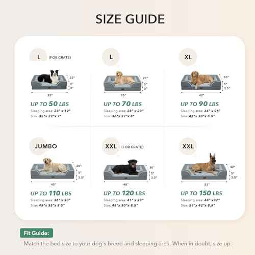 Orthopedic Washable Dog Bed for Extra Large Dogs (Grey / 48.0"L x 30.0"W x 8.5"Th)