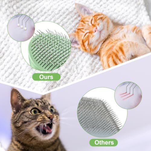 Cat Brush for Shedding (Green)