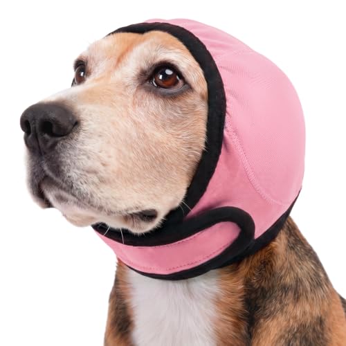 Dog Calming Hoodie Noise Shield Anxiety Relief for Dogs (Pink / S)