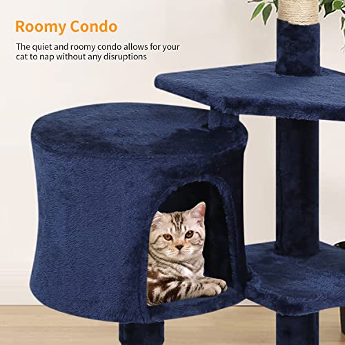 36" Cat Tree Tower (36 in / Navy Blue)