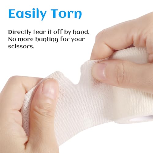 36 Rolls Elastic Self Adhesive Bandage Wrap 2 Inch (2 Inch-36 Count White)