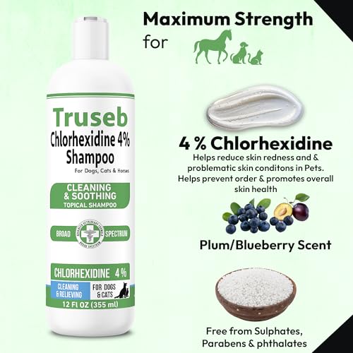 Truseb Topical Chlorhexidine 4% Shampoo for Dogs