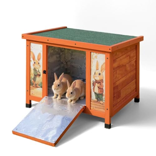 24" Bunny Hutch for Outdoor & Indoor Use (Orange with Warm / Middle)