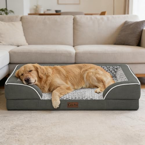 Orthopedic Dog Bed for Extra Large Dogs (Dark Grey / 45.0"L x 35.0"W x 8.5"Th)