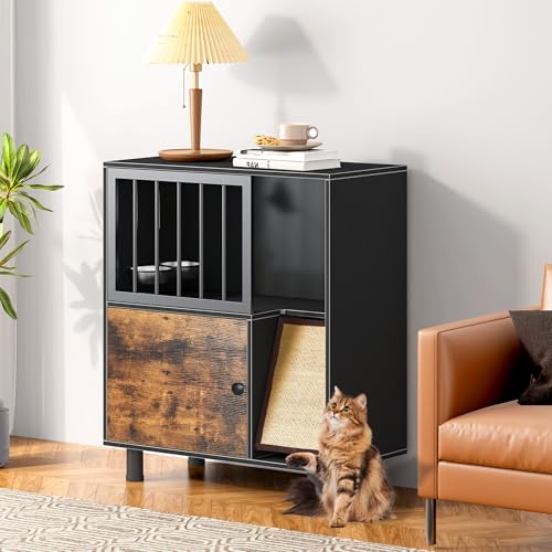 Dog Proof Cat Feeding Station (black vintage color)