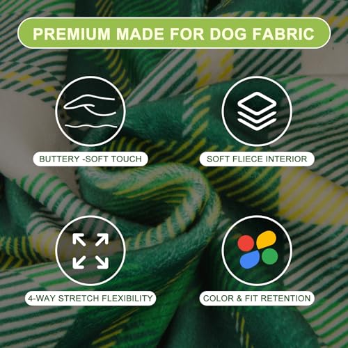 Dog Hoodie Sweaters for Small Medium Large Size Dogs Girls Boys (Medium / Green)