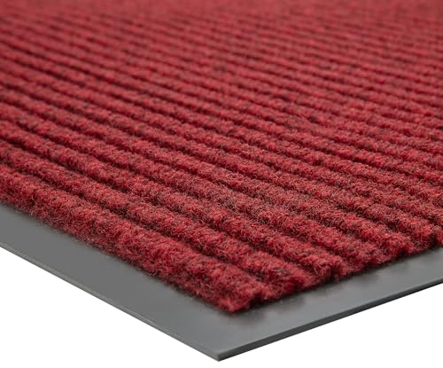 Front Door Mat (4' x 5' (Rectangular) / Red Striped)