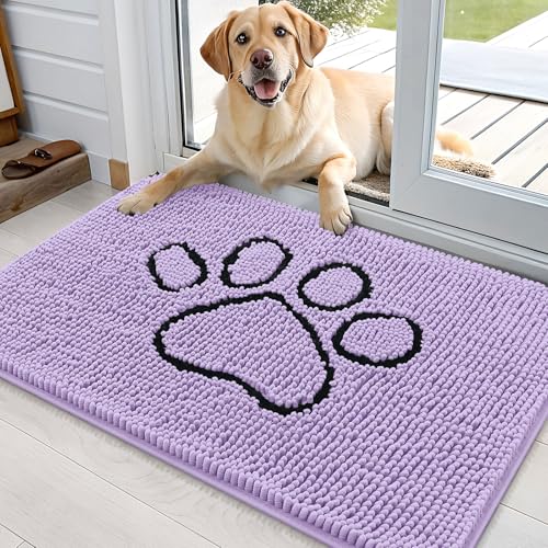 Dog Door Mat for Muddy Paws 36x24 (Lavender / 36" X 24")