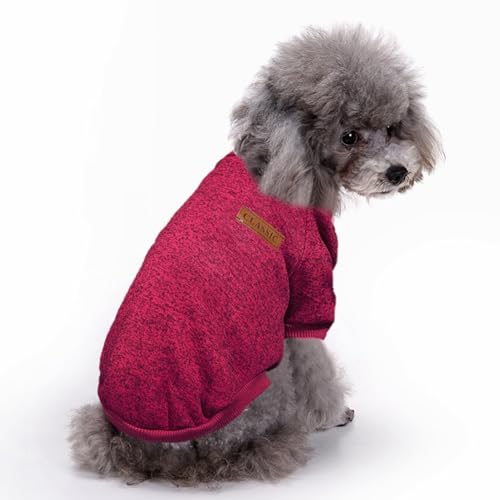 Dog Sweaters for Small Dogs (Wine red / XX-Small)
