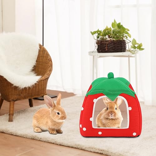 Guinea Pig Bed Hideout (Strawberry Red)
