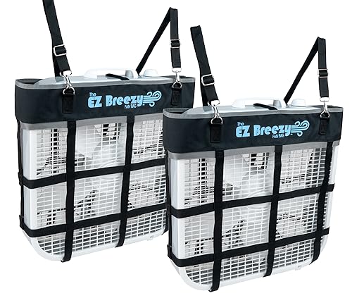 EZ Breezy Box Fan Holder (2 Pack Black)