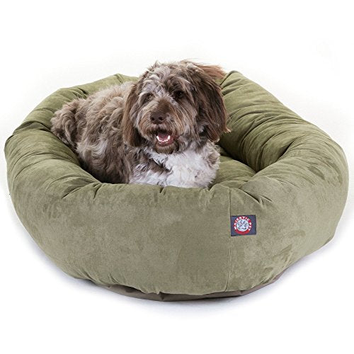 Suede Calming Dog Bed (Sage)