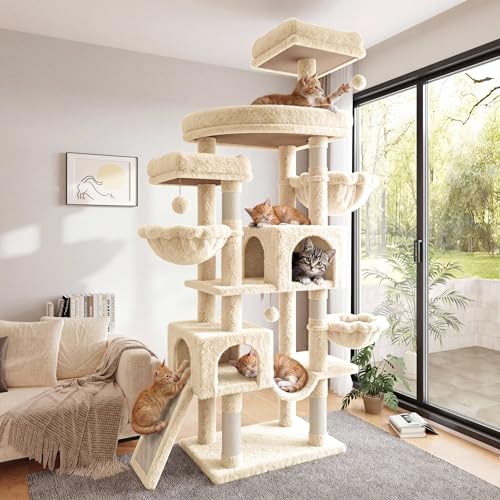 82 inch Cat Tree Tower (Beige)