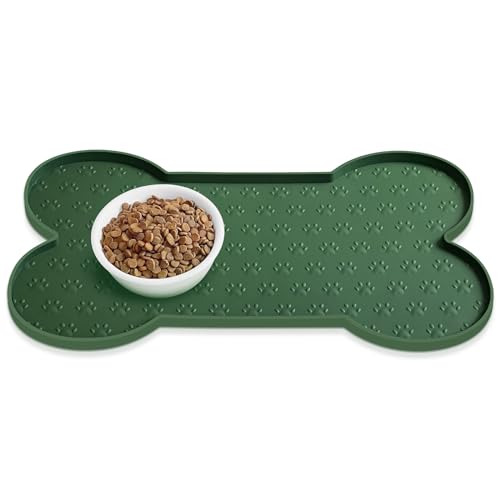 Dog Food Mat Anti (25.6" x 13" / Hunter Green)