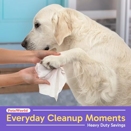 3-in-1 Pet Wipes | Hypoallergenic, Unscented & Biodegradable Grooming Wipes for Body, Paws & Butt | Thick, Durable, Daily Use Pet Cleaning Wipes (600 Count) (600 Count / Unscented)