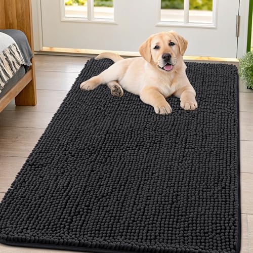 Dog Door Mat for Muddy Paws 44x32 (Black / 44"X32")
