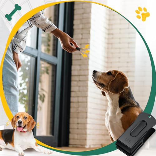 2 Pcs Dog Training Clicker Brass Cricket for Dogs Cats (Black)