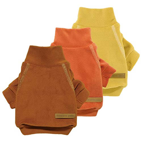 3 Pack Classic Fleece Dog Sweater (X-Large / Orange-Yellow-Coffee)
