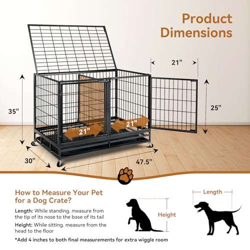 48 inch Wire Dog Crate with Divider