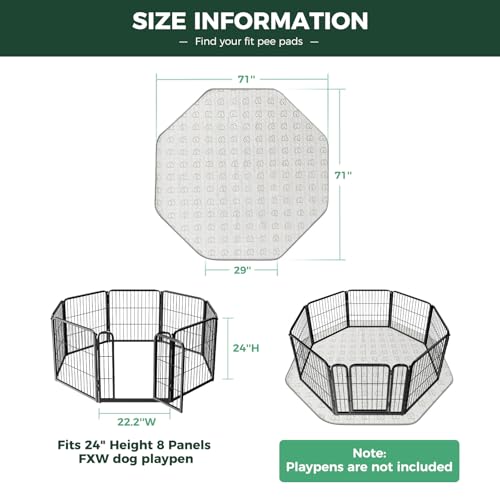 Washable Pee Pads for Dogs (Khaki / 29" Octagon (2 Packs))
