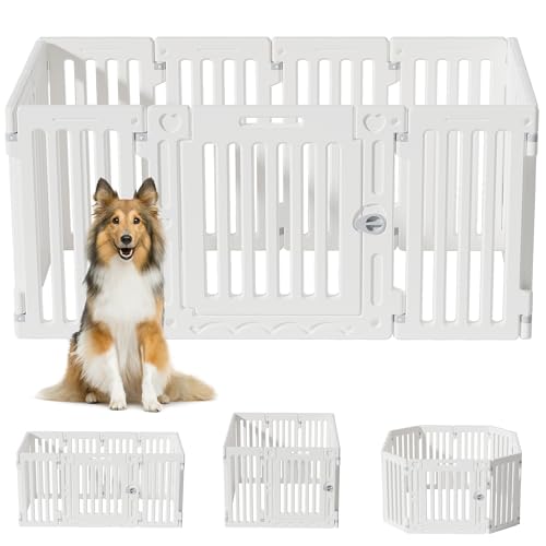 Dog Playpen with Door (White Simplicity)