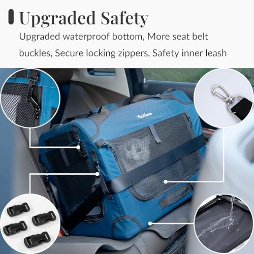 Extra Large Cat Carrier for 2 Cats (Prussian Blue / 24.0"L x 16.5"W x 16.5"H)