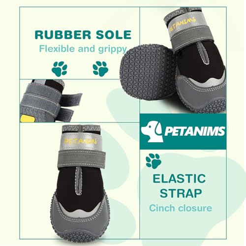 Dog Shoes for Large Dogs (Black / Width 2.55 inches)