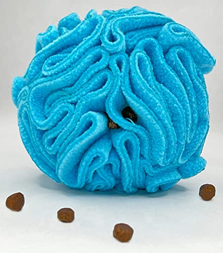Small Breed Snuffle Puzzle Ball Treat Foraging Dog Toy Blue (Blue / Small)