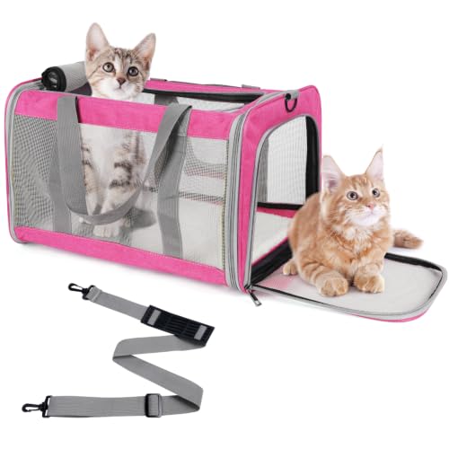 Pet Carrier for Large Cats of 20 Lbs (Pink)