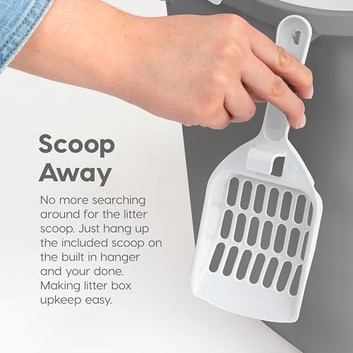 Large Top Entry Cat Litter Box (Top Entry / Gray)