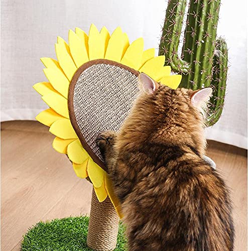 Sunflower Cat Scratching Post with Sisal Covered