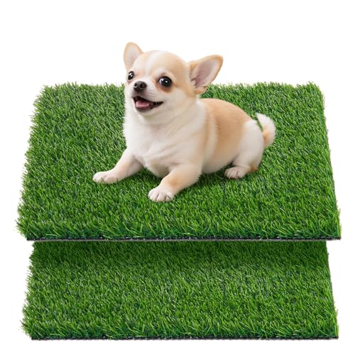 Artificial Grass Pee Pads for Dogs Puppy Potty Training to Pee and Poop (14" x 18")
