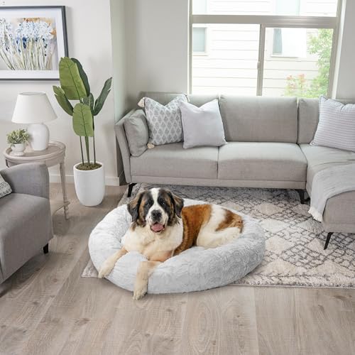 Original Calming Donut Dog Bed (Gray Lux / X-Large)