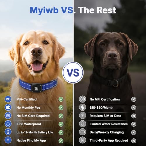 GPS Dog Collar with Tracker (Blue / S(12.5''-16''))