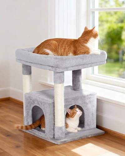 23.6" Cat Tree for Large Cat (Light Gray)