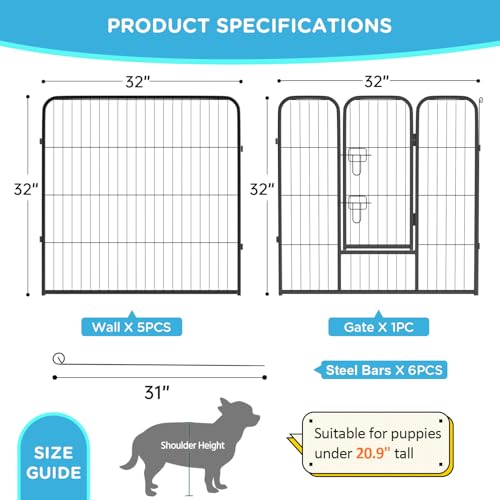 Dog Playpen 32" (6 panels)
