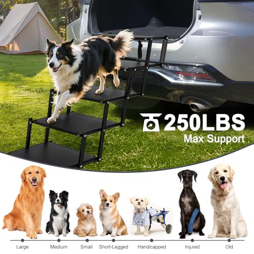 Extra Wide 20" Dog Stairs for Large Dogs (5-Steps Extra-Wide)