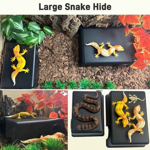 Reptile Hide Cave (Black / X-Large (1 Count))