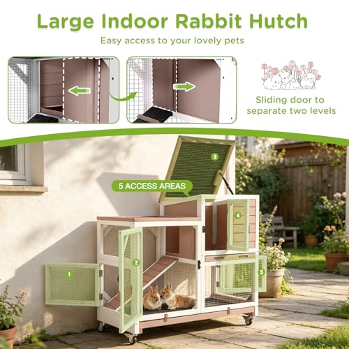 2 Story Rabbit Hutch with Chew