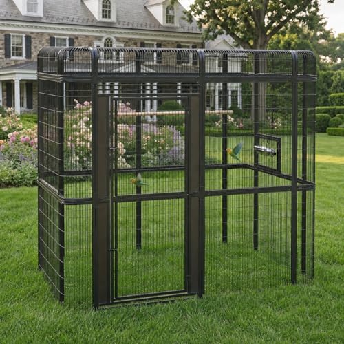 87" Walk in Bird Aviary (87" Black)