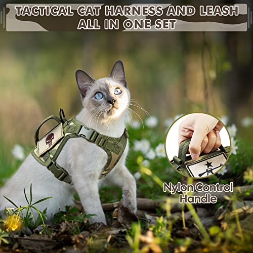 Tactical Cat Harness and Leash (Large / Camo)