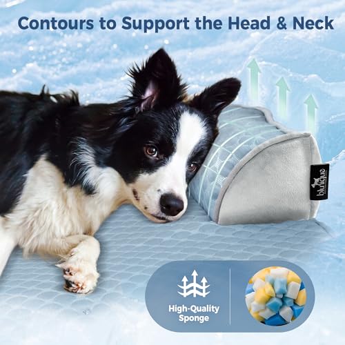 Medium Dog Cooling Bed for Sofa (Light Blue / 35"L x 31"W x 4.5"Th)