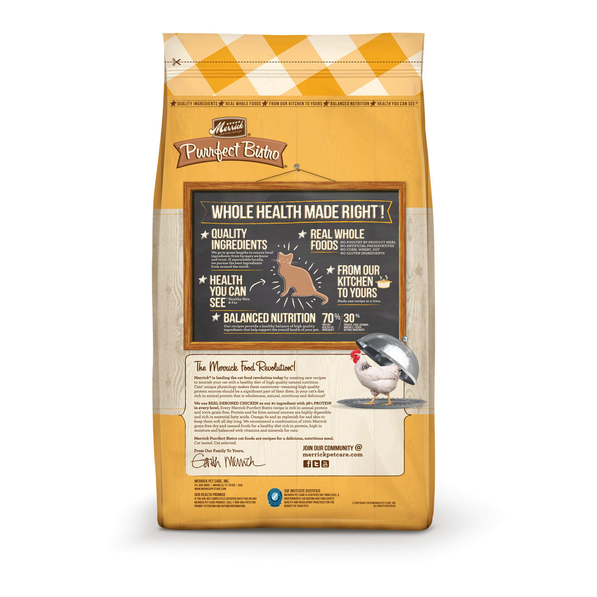 Purrfect Bistro Grain Free Natural Dry Cat Food For Adult Cats (12 Pound (Pack of 1))