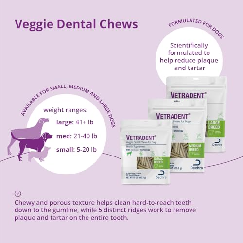 Veggie Dental Chews for Small Dogs (0.33 Ounce (Pack of 30))